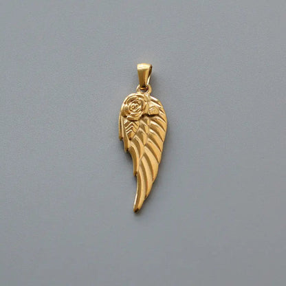 Angel Wing Love Hearts Locket Necklace - Pantsnsox