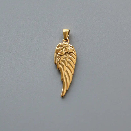 Angel Wing Love Hearts Locket Necklace - Pantsnsox