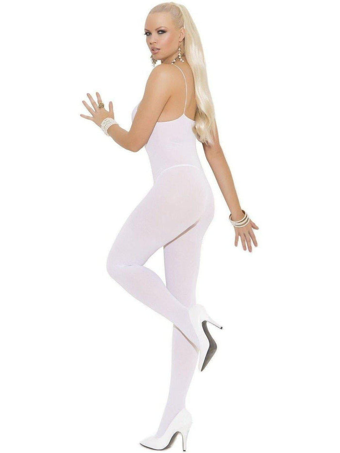 Angelic Opaque Bodystocking spaghetti straps and open crotch, Also in Plus size Elegant Moments