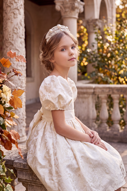 ARIELLE DRESS IVORY JACQUARD