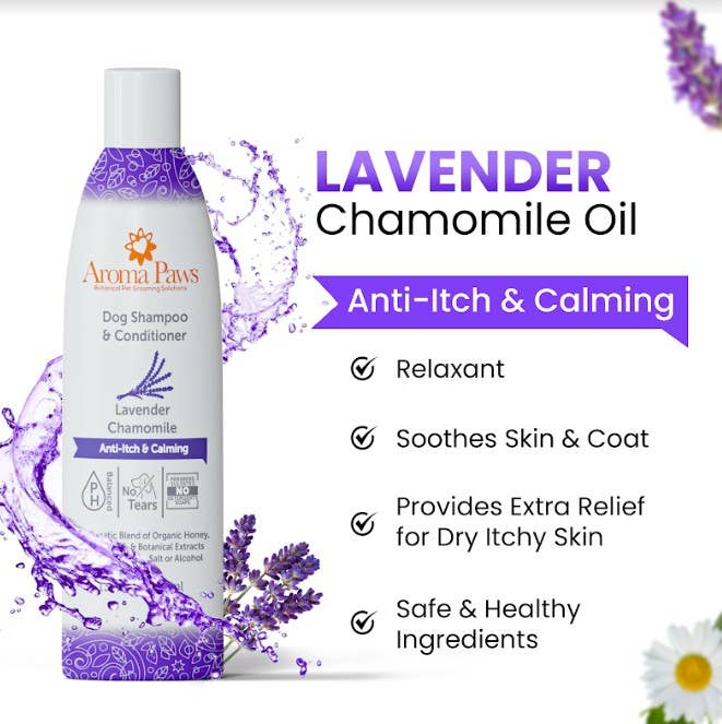 Aroma Paws - 13.5 Oz. Shampoo Lavender Chamomile - Dog.Dog.Cat.