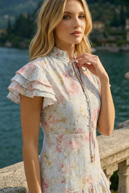 ASHTYN DRESS BLUE FLORAL