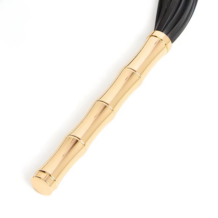 Bamboo D'Or Luxe Black Leather Flogger