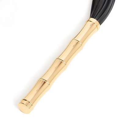 Bamboo D'Or Luxe Black Leather Flogger