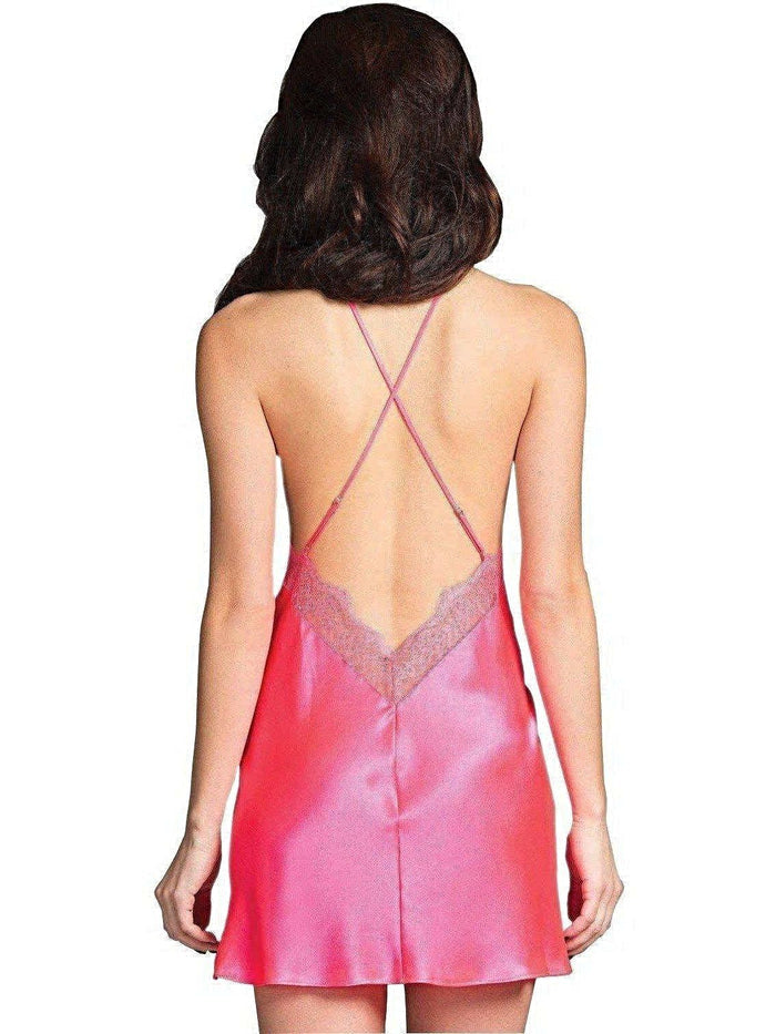 Be Wicked IS-BW1631HP Dainty Satin Slip, Hot Pink, Med Size, Reg.$35 - Chemise