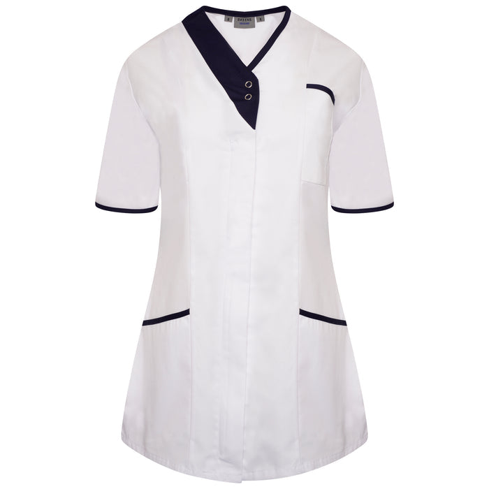 6 / White/Navy Trim