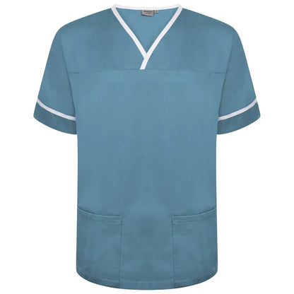 Contrast Trim Smart Scrub Top-TWT