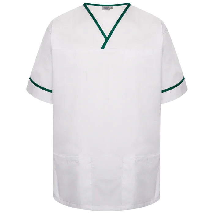 Contrast Trim Smart Scrub Top-WBGT