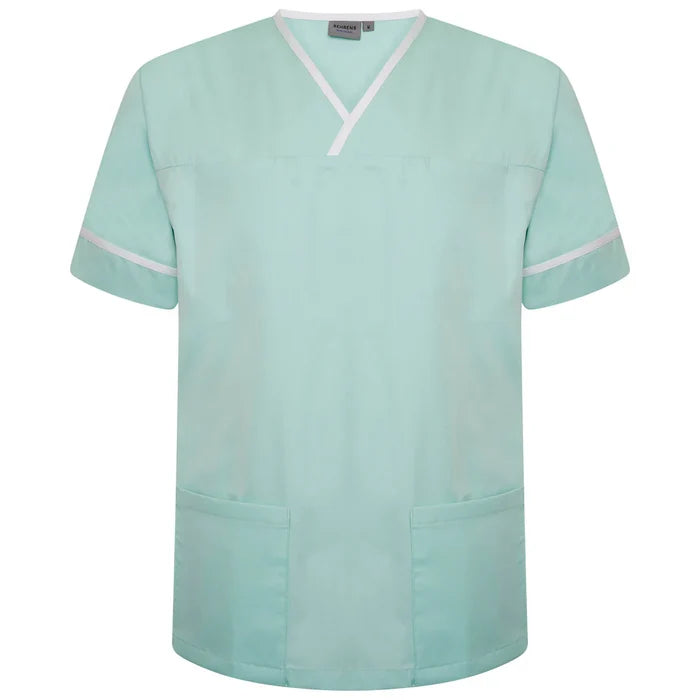 Contrast Trim Smart Scrub Top-EDNWT