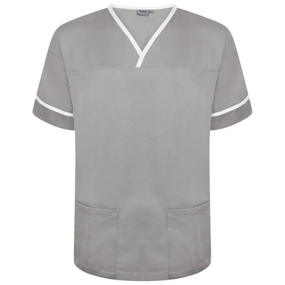 Contrast Trim Smart Scrub Top-GWT
