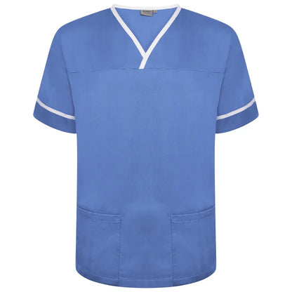 Contrast Trim Smart Scrub Top-HBWT