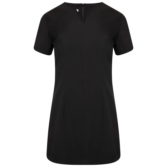 Behrens Hayley tunic women's 100% soft twill polyester V-neck with side vents
