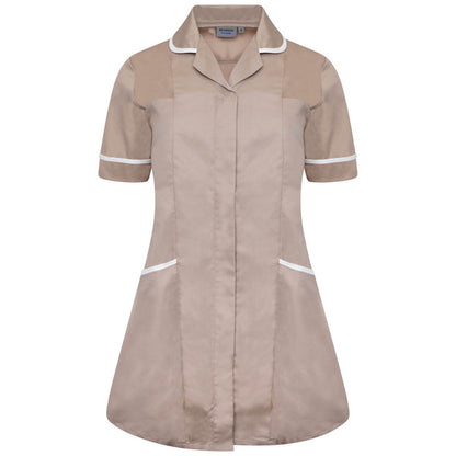 Behrens Ladies Professional Tunic white with princess seams round collar concealed zip action back and four pockets
