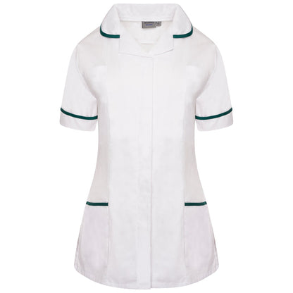 Behrens Ladies Tunic round collar showing concealed zip waterproof-lined left breast pocket hip pockets and action back