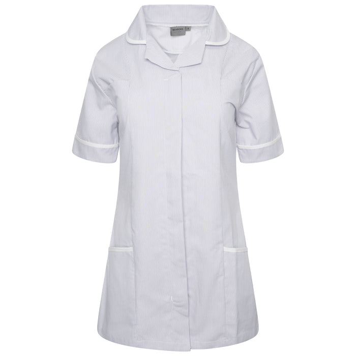 Behrens ladies tunic round collar 195gsm poly-cotton concealed zip breast pockets waterproof lining hip pockets key loop