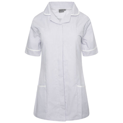 Behrens ladies tunic round collar 195gsm poly-cotton concealed zip breast pockets waterproof lining hip pockets key loop