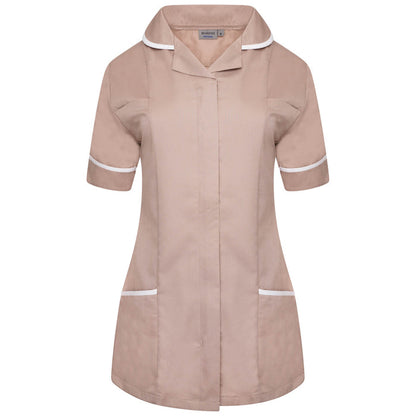 Behrens Ladies Tunic round collar 195gsm 65/35 polycotton concealed zip left breast pocket waterproof lining key loop