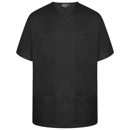 Behrens Plain Smart Scrub Top unisex with crossover neckline action back side vents and three waterproof-lined pockets