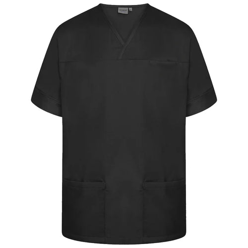 Behrens Plain Smart Scrub Top unisex with crossover neckline action back side vents and three waterproof-lined pockets