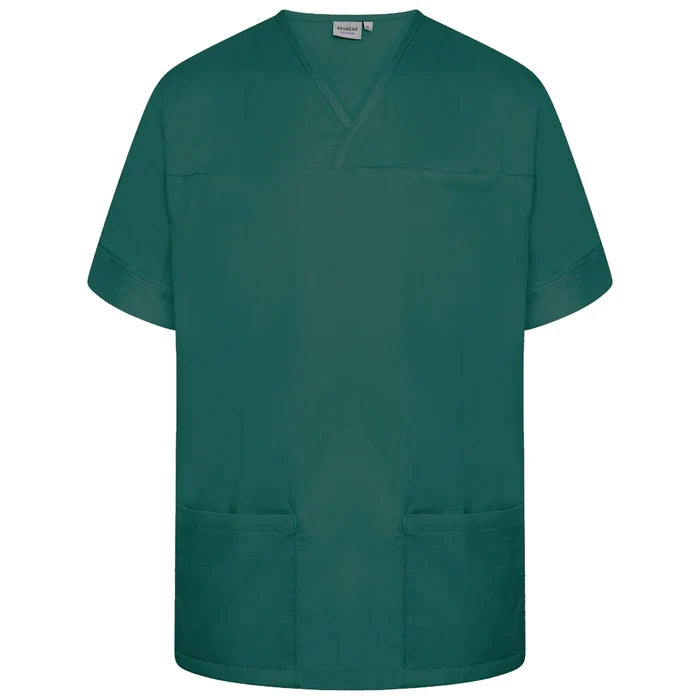 Bottle Green Plain Smart Scrub Top-NSTP