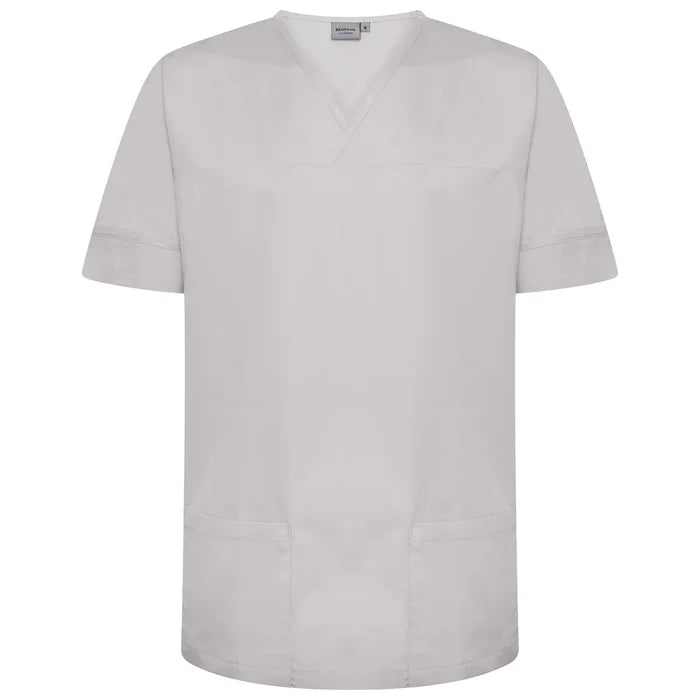 Grey Plain Smart Scrub Top-NSTP