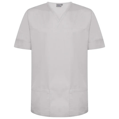 Grey Plain Smart Scrub Top-NSTP