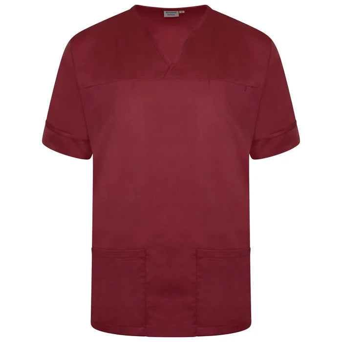 Maroon Plain Smart Scrub Top