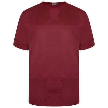 Maroon Plain Smart Scrub Top