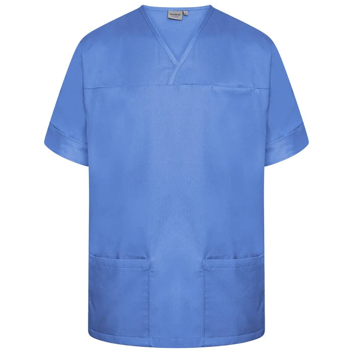Metro Blue Plain Smart Scrub Top