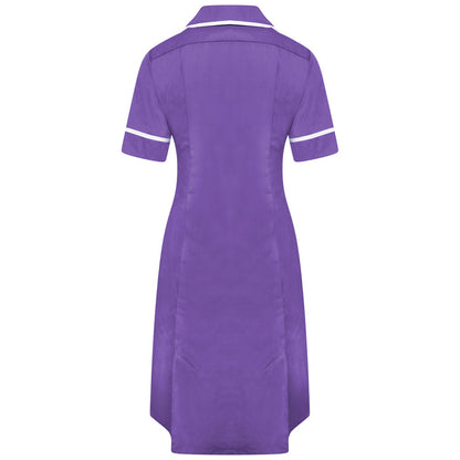 Behrens ladies healthcare dress round collar princess seams two breast pockets waterproof lining action back
