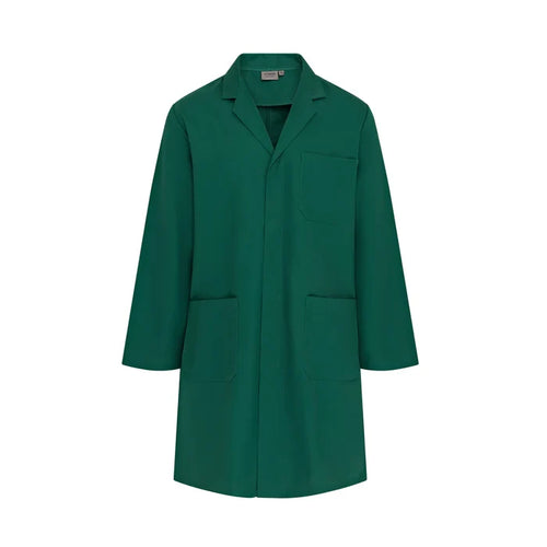 Behrens Unisex Work Coat 195gsm polycotton with concealed press studs back vent and three pockets