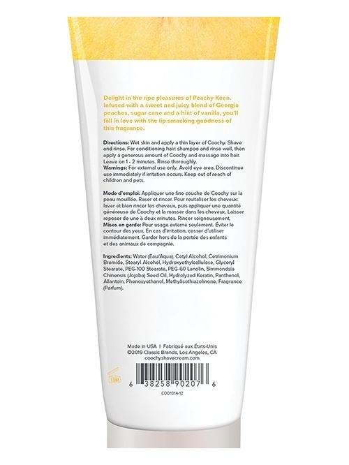 Best Shaving Cream for Women - COOCHY 12.5 oz Peachy Keen, Smooth Moisturizing Formula Eldorado