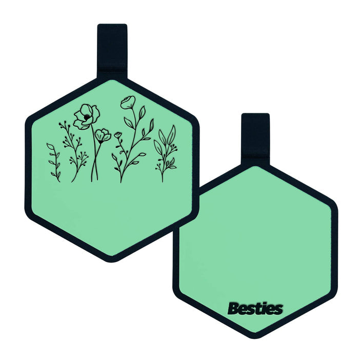 Besties Pets - Wildflowers Silicone ID Tag - Dog.Dog.Cat.