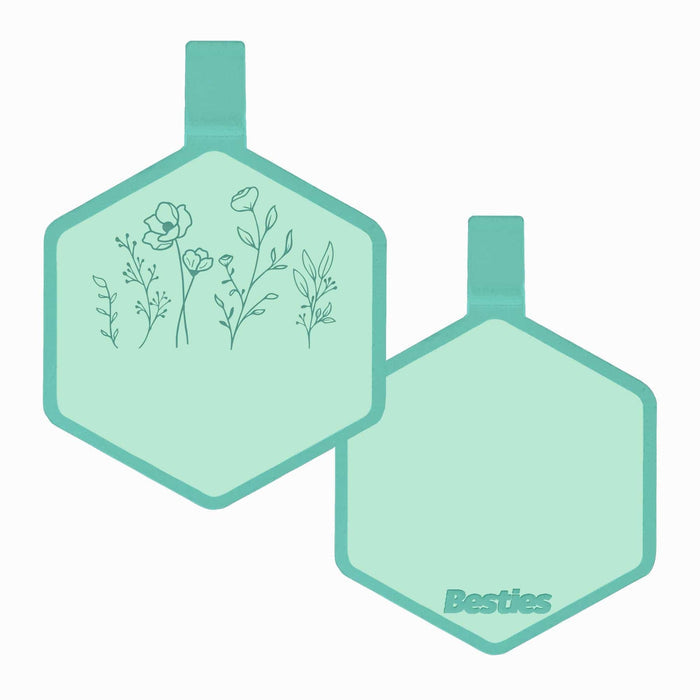 Besties Pets - Wildflowers Silicone ID Tag - Dog.Dog.Cat.