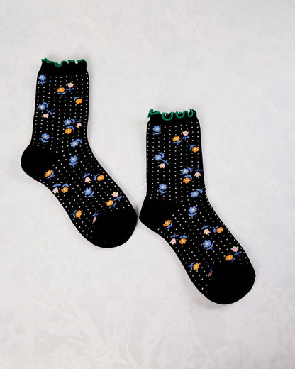 Black - Dottie Floral Crew - Hansel from Basel - Printfresh