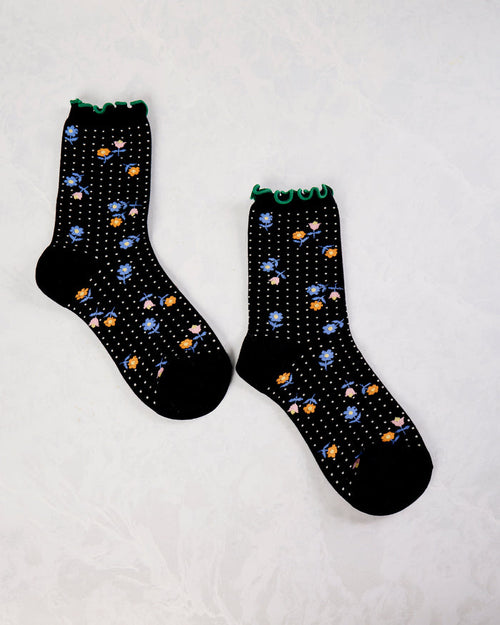 Black - Dottie Floral Crew - Hansel from Basel - Printfresh
