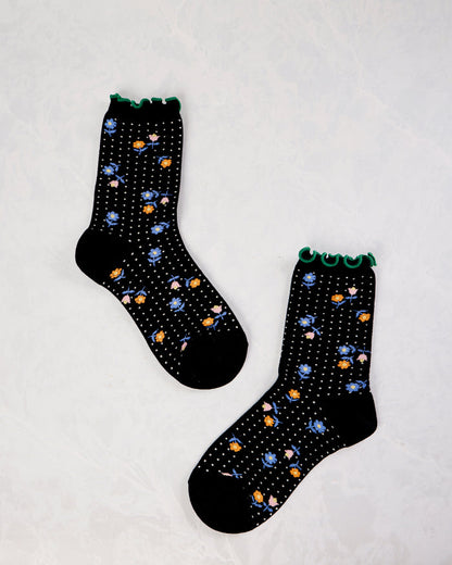 Black - Dottie Floral Crew - Hansel from Basel - Printfresh