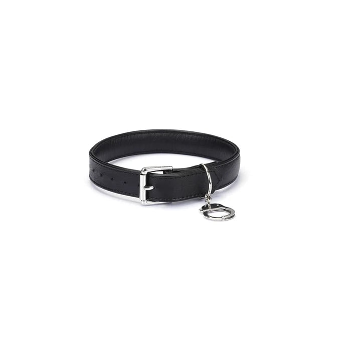 Black Leather Choker with Handcuff