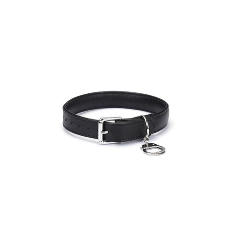 Black Leather Choker with Handcuff