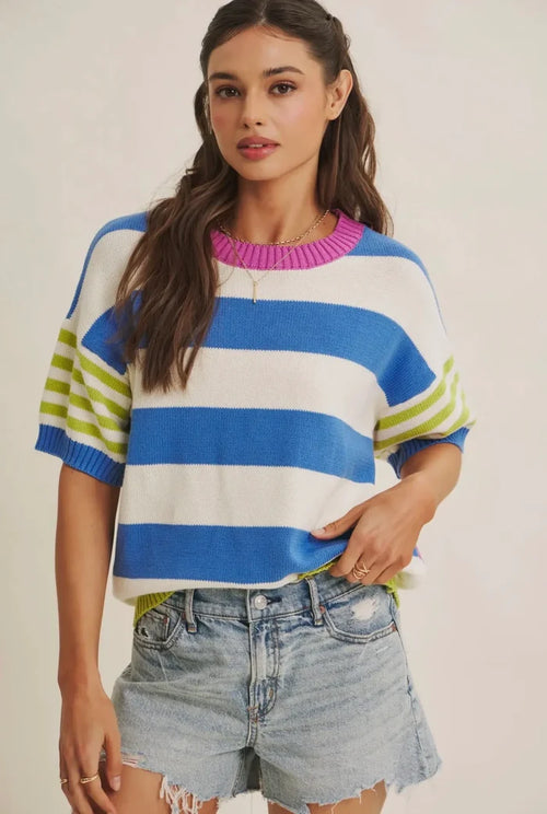 Blue Mix Top
