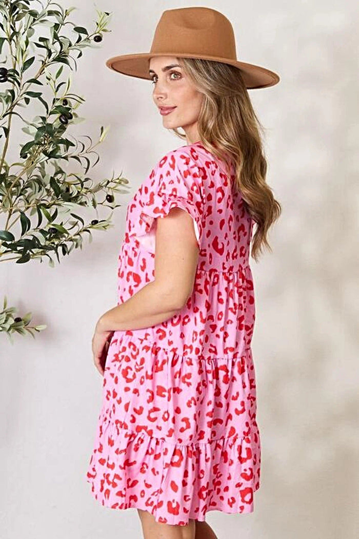 Boho Chic Dress With Short Flounce Sleeves And Tiered Ruffled Design – Perfect For Any Occasion Trendsi