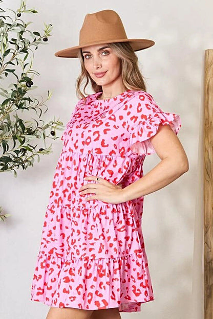 Boho Chic Dress With Short Flounce Sleeves And Tiered Ruffled Design – Perfect For Any Occasion Trendsi