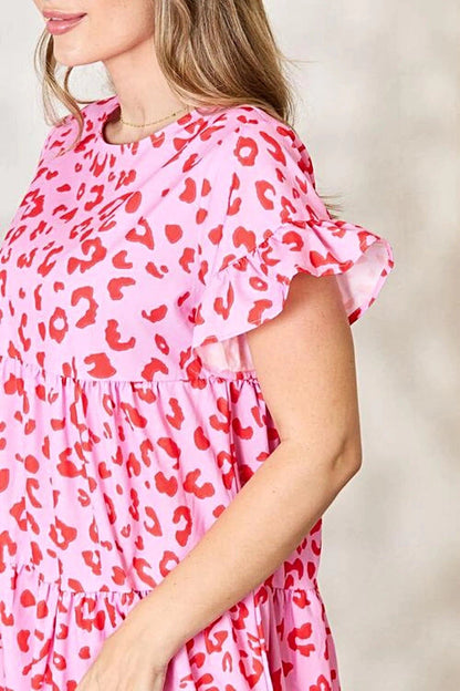 Boho Chic Dress With Short Flounce Sleeves And Tiered Ruffled Design – Perfect For Any Occasion Trendsi