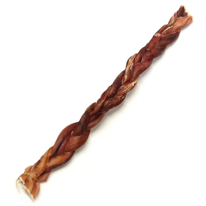 Braided Bully Stick - Natural Long-Lasting Dog Chew - Dog.Dog.Cat.