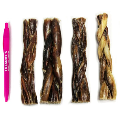 Braided Gullet Sticks 6" - Soft Natural Dog Chew - Dog.Dog.Cat.