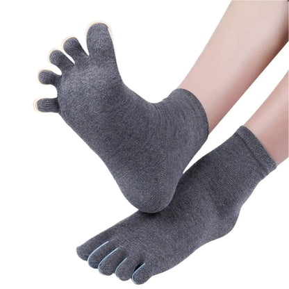 Men's Breathable Cotton Crew Athletic Sports Toe Socks Pantsnsox