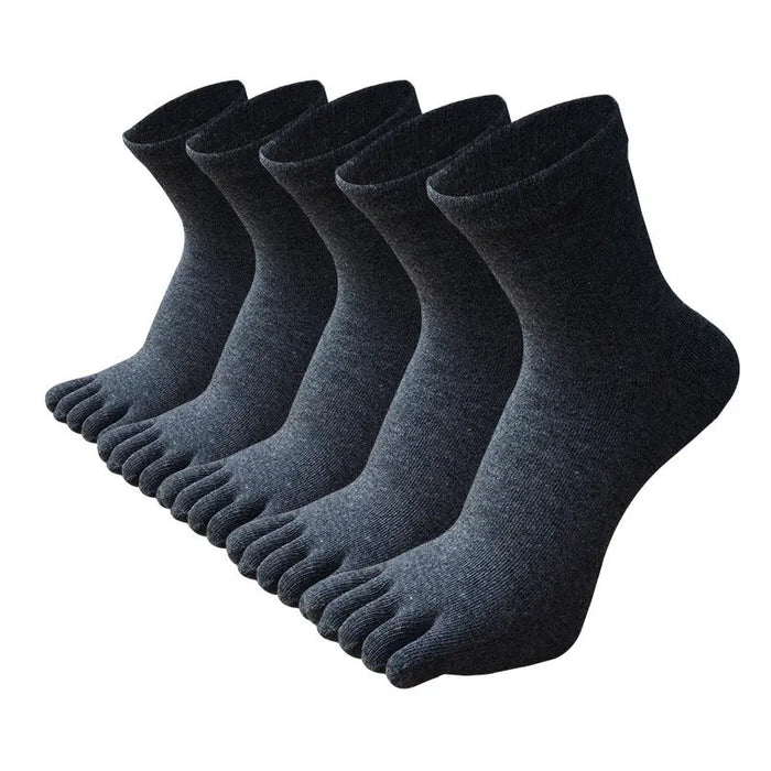 Men's Breathable Cotton Crew Athletic Sports Toe Socks Pantsnsox
