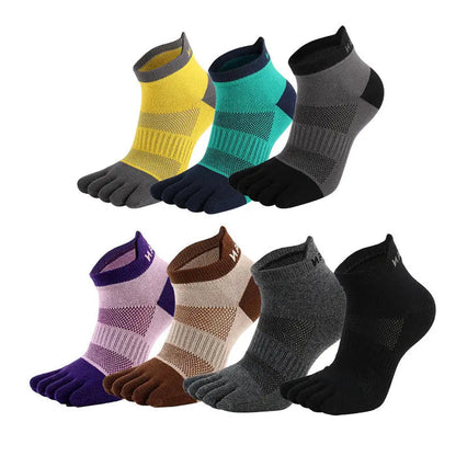 Breathable Cotton 6 Pack Socks Sports Running Toe socks Pantsnsox Midweight Mini Crew Unisex Toesocks Meikan