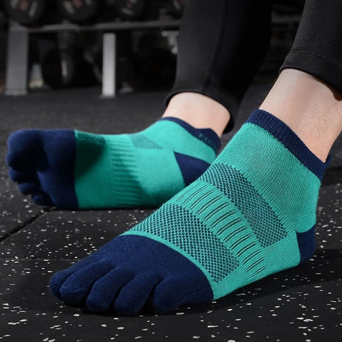 Breathable Cotton 6 Pack Socks Sports Running Toe socks Pantsnsox Midweight Mini Crew Unisex Toesocks Meikan