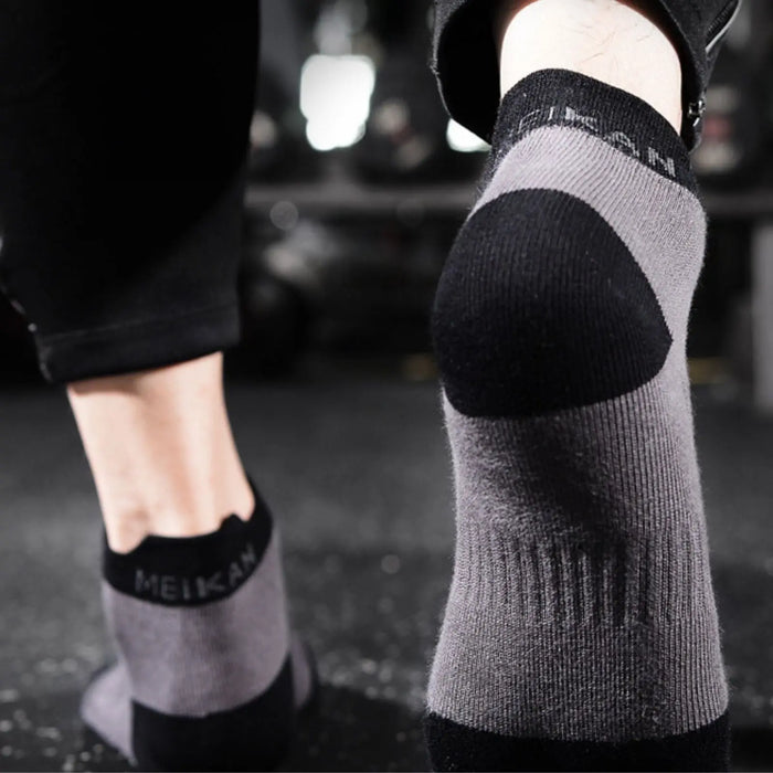 Breathable Cotton 6 Pack Socks Sports Running Toe socks Pantsnsox Midweight Mini Crew Unisex Toesocks Meikan